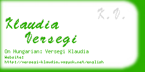 klaudia versegi business card